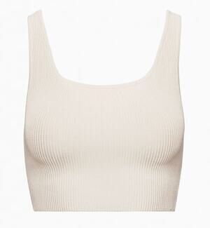 Aritzia Babaton Sculpt Knit Squareneck Cropped Tank EUC